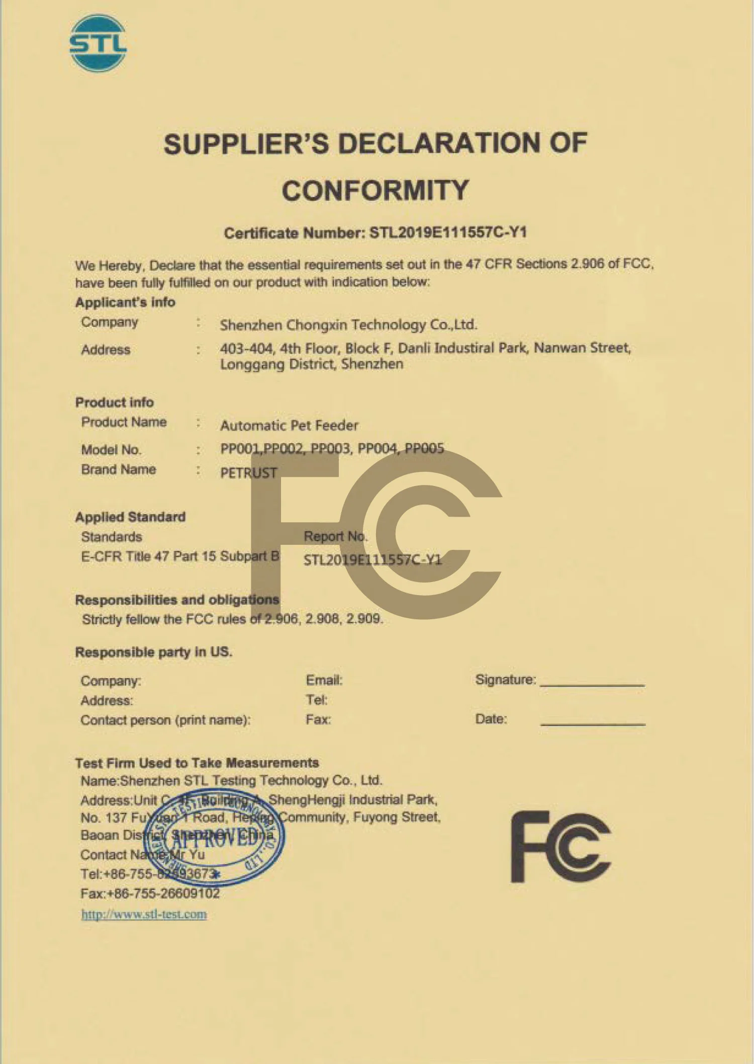 FCC standard